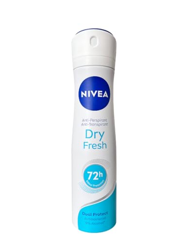 NIVEA Déodorant Spray Dry Fresh Femme 72h Sécurité & Fraîcheur, Sans Algue Eau Minérale, 6 x 150 ml, Peau SensibleComfor