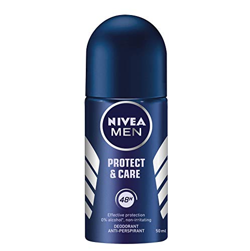 NIVEA MEN Protect & Care Roll-On Déodorant anti-transpirant Homme 48h 0% Alcohol