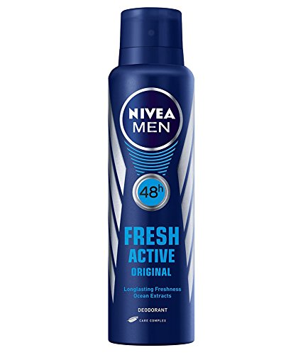 Nivea Men Déodorant Frais Active Jet pour Hommes | Élimine la Surchaleur | Boîte de 6 × 150 ml | Parfum Rafraîchissant |